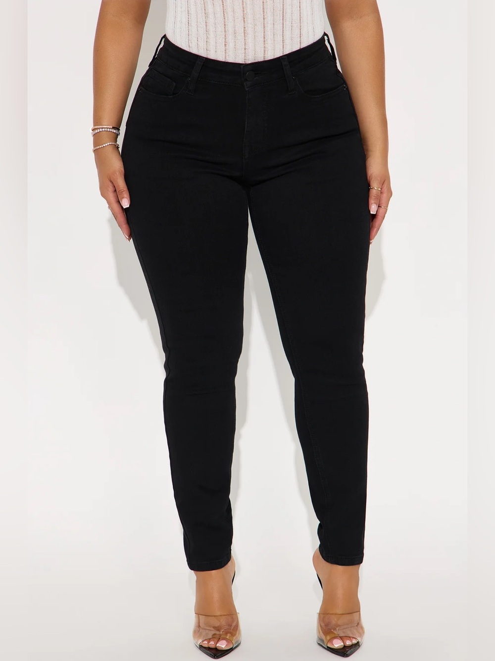 Fashion Nova Women's Black High-Waist Skinny Jeans
